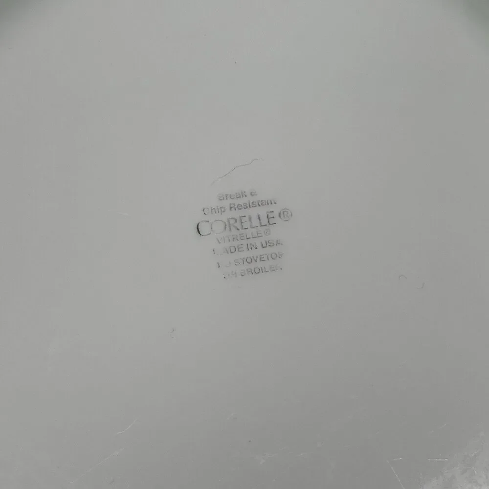Corelle Apricot Grove Set of 4 Flat Rimmed Shallow Soup Salad Pasta Bowls 8.5